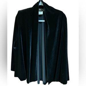 R&K Black Velvet Cape Jacket